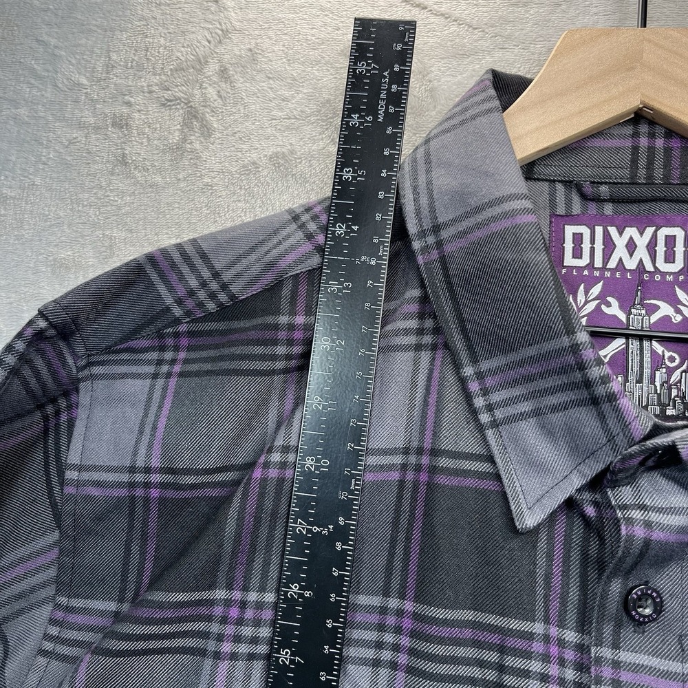Dixxon Flannel Company Shirt Mens‎ 2XL Black Purple Empire Plaid New York - Picture 5 of 8